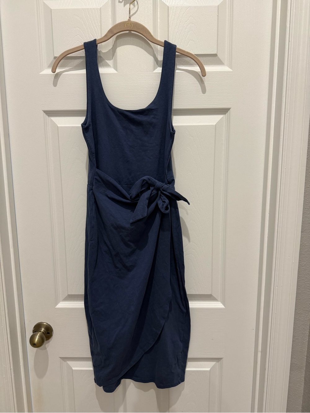 Pact Classic Midi Sleeveless Wrap-Front Dress Small
